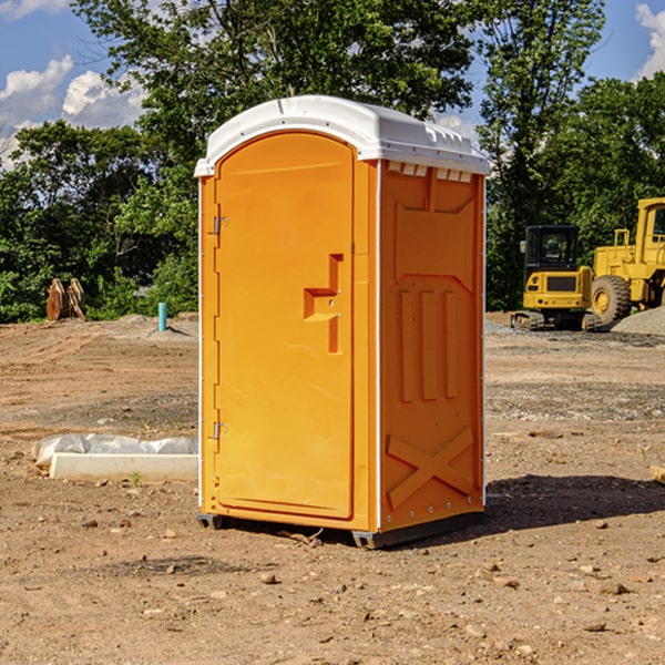 how often are the porta potties cleaned and serviced during a rental period in Batesland